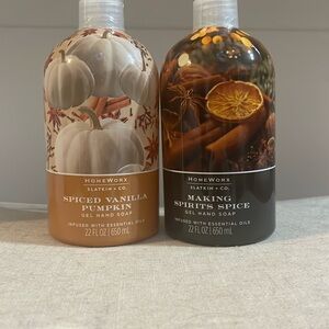 HomeWorx Spiced Vanilla Pumpkin & Making Spirits Spice Gel Hand Soap Set
